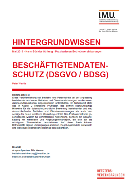 Cover Hintergrundwissen Beschäftigtendatenschutz