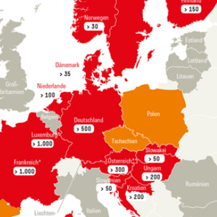  Landkarte Mitbestimmung in Europa (Ausschnitt)