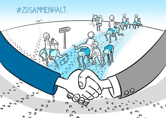 IllIllustration Szenario #Zusammenhalt - © HBS