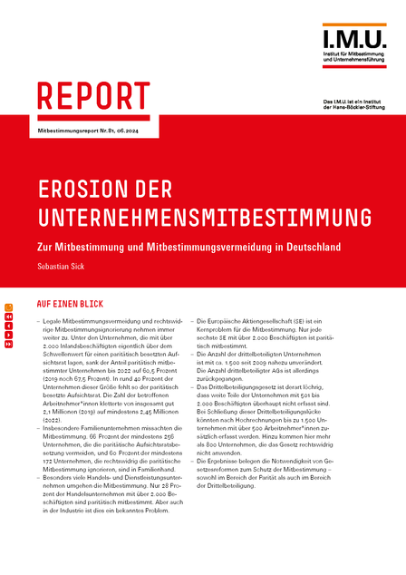 Titelbild des Mitbestimmungsreports